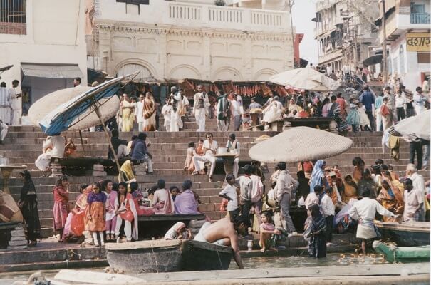 Indian street/river scene