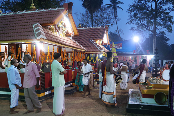 festival scene at dawn