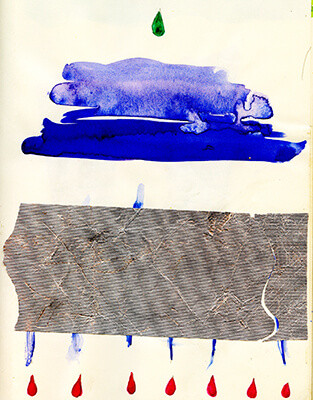 watercolour collage